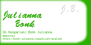 julianna bonk business card